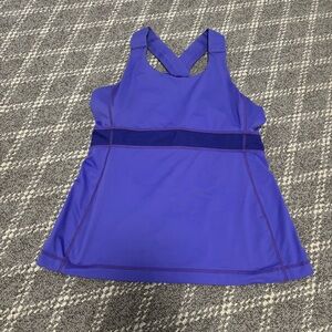 Lululemon purple running tank top size 8